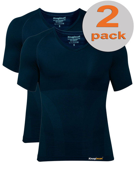 TWOPACK | Knap'man Corrigerend Shirt V-hals navy blue
