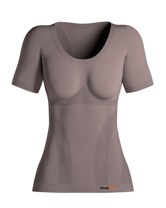 Knap'man Invisible Corrigerend Shapewear Shirt voor Vrouwen Khaki (Roundneck)