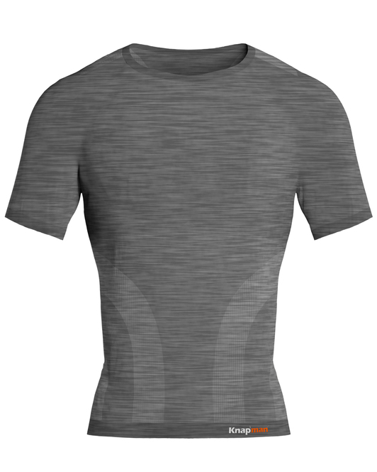 Knapman Pro Performance Compression Baselayer Shirt Short Sleeve Grijs Melange