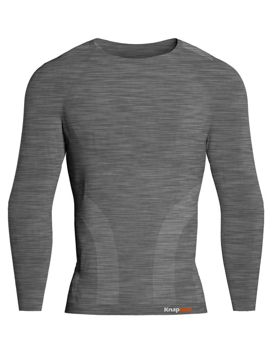 Knap'man Pro Performance Baselayer Shirt Long Sleeve Grijs Melange