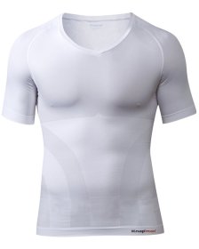 Knap'man Compressieshirt v-neck 2.0 wit